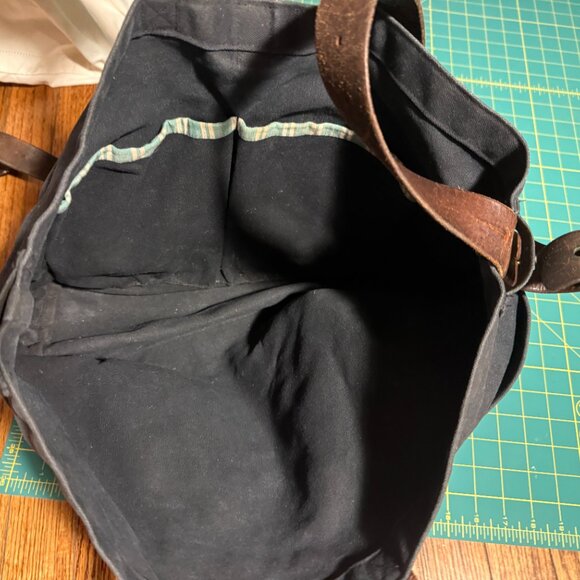 peg and awl gunsling large blockcore goth romantic black tote canvas - Picture 4 of 8